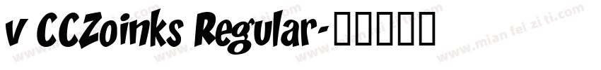 v CCZoinks Regular字体转换